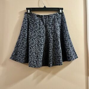 Hollister Skater Style Floral Mini Skirt Size Small